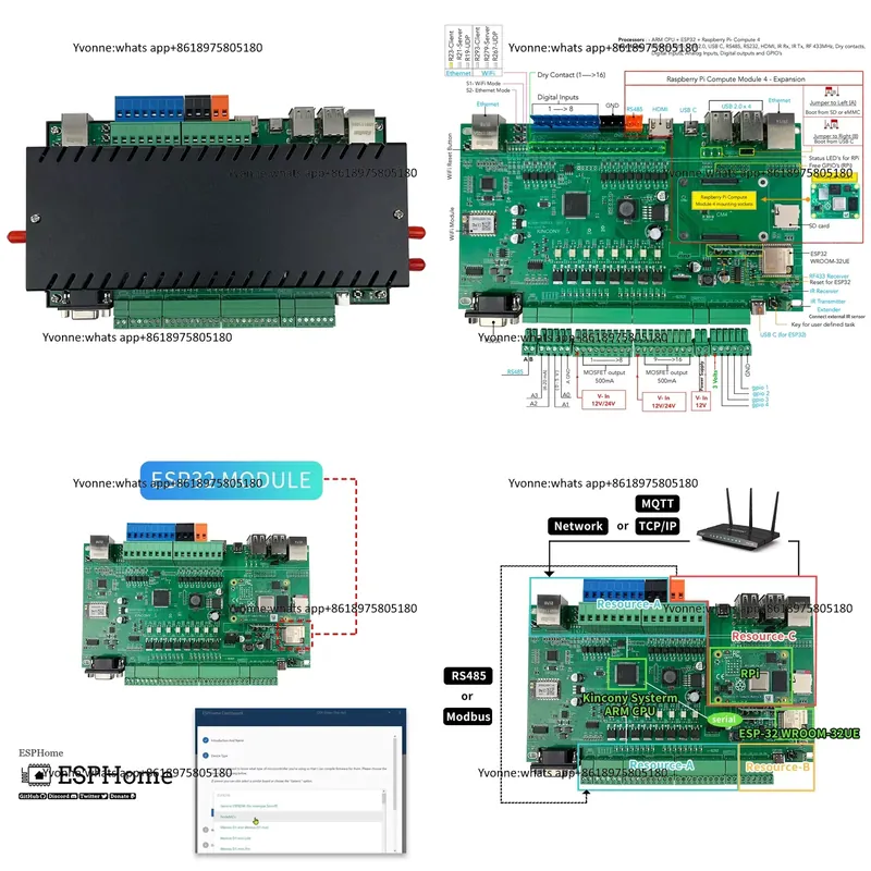 Diy Home Automation Server - Умный контроллер KC868-Server Ethernet Wifi RS232