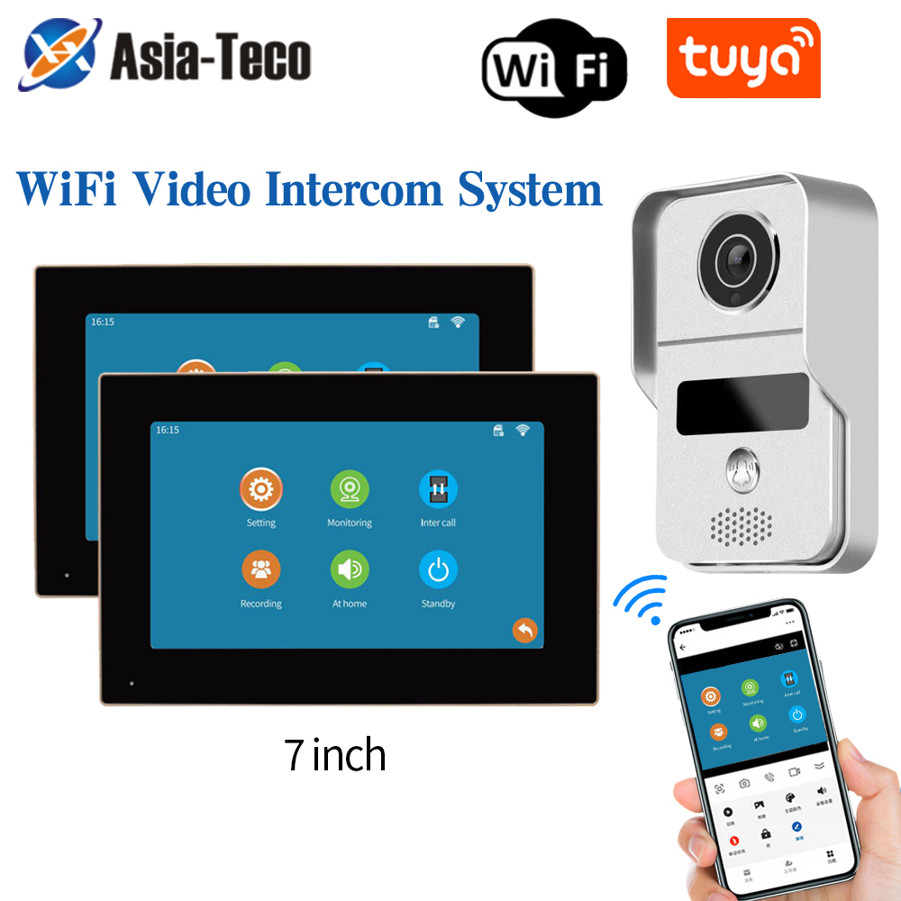 Smart Doorbell Wired - 1080P 7-дюймовый Wi-Fi видеодомофон TUYA Smart