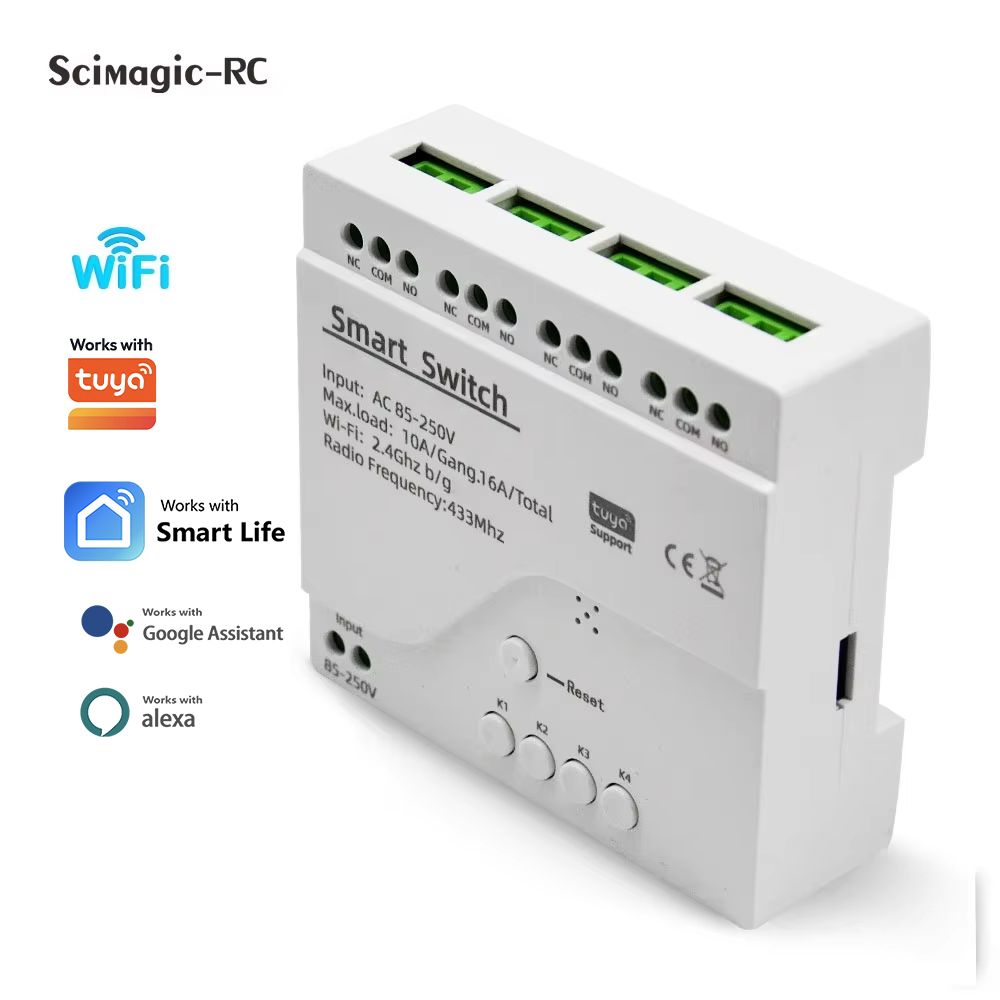Home Automation Technology - Умный 4-канальный релейный модуль для домашней