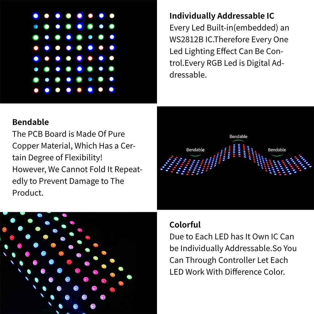 8X8 16X16 8X32 WS2812B с USB 2 – обзор и цена Rgb Led Matrix 8X8