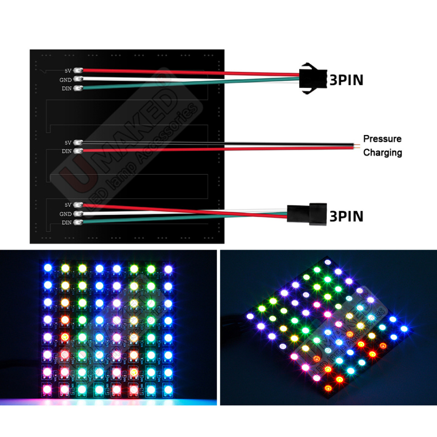 2 шт. WS2812B, индивидуально а – обзор и цена Rgb Led Matrix 8X8