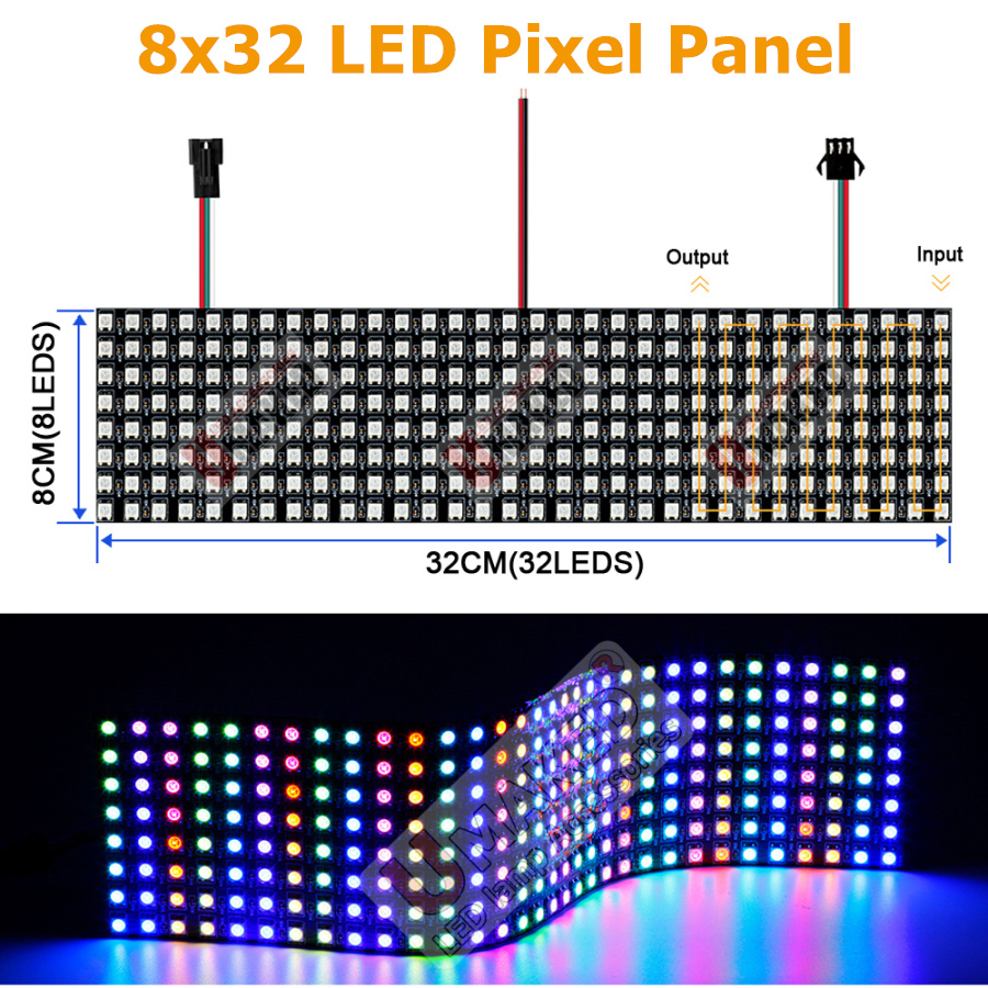 2 шт. WS2812B, индивидуально а – обзор и цена Rgb Led Matrix 8X8