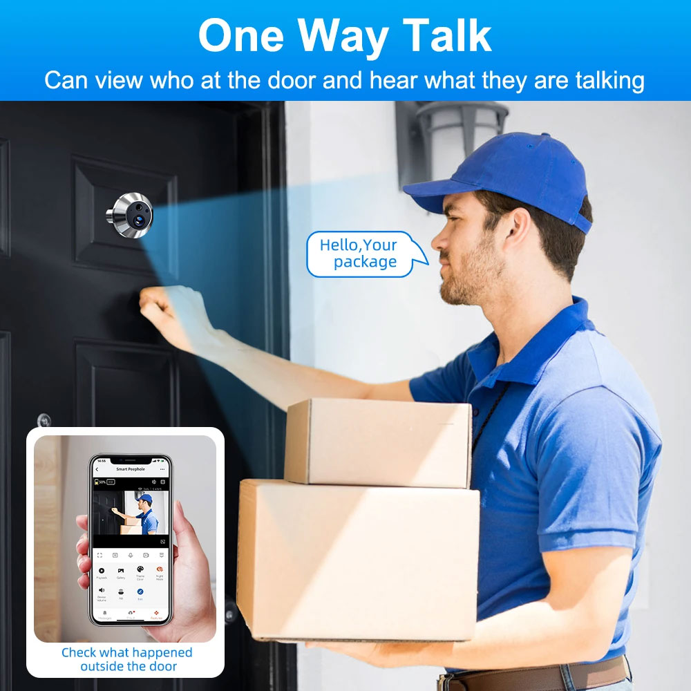 Умная камера Tuya 5MP 140° °   – обзор и цена Smart Doorbell Wired
