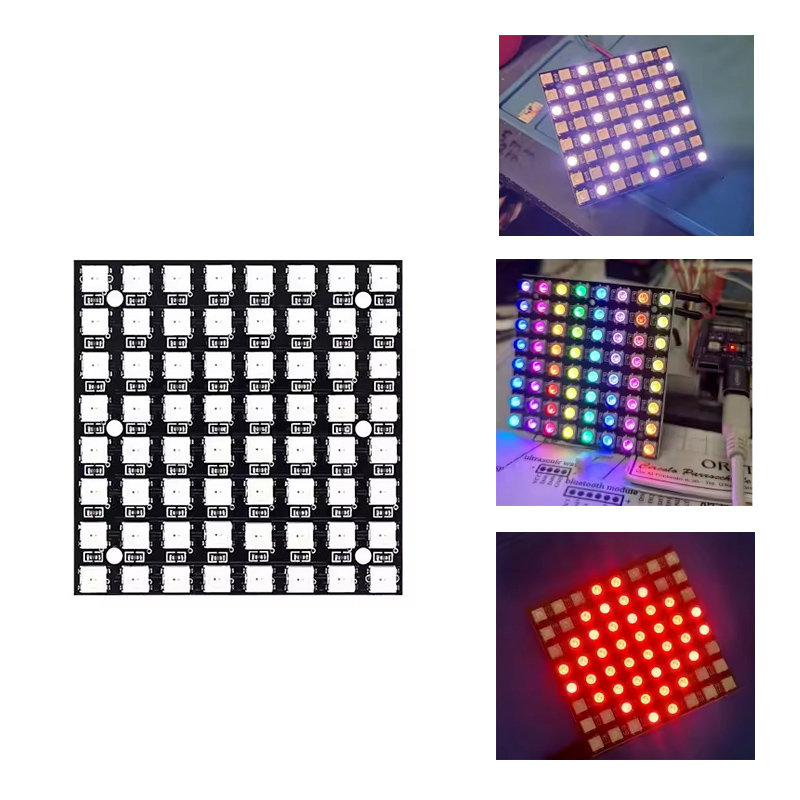 Матричный модуль WS2812 LED 50 – обзор и цена Rgb Led Matrix 8X8
