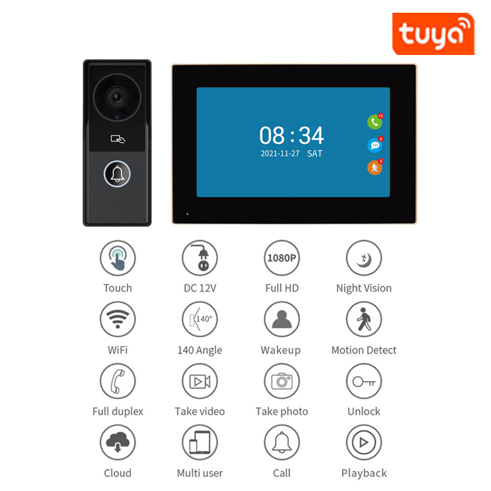 7/10-дюймовый видеодомофон 108 – обзор и цена Smart Doorbell Wired