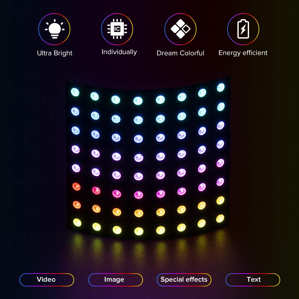 WS2812 LED 5050 RGB 8x8 64-бит – обзор и цена Rgb Led Matrix 8X8