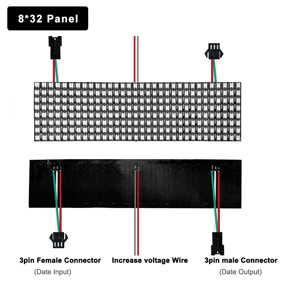DC5V WS2812B 5050 RGB SMD Гибк – обзор и цена Rgb Led Matrix 8X8